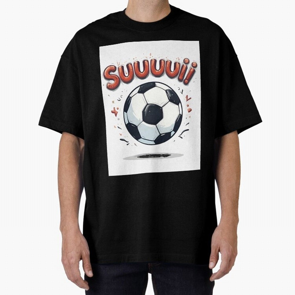 Suuuuii! CR7 Celebration Oversized T-Shirt Wear the Spirit of FIFA World Cup 2026 for Fans of CR7 and Messi and France, Bringing Vintage Soccer Flavor, Modern Football Stars, National Flags and Final Night Emotion; Perfect for Fans, Collectors,
