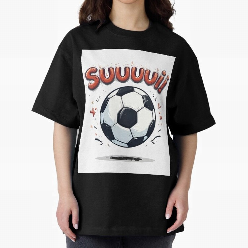 Suuuuii! CR7 Celebration Oversized T-Shirt Wear the Spirit of FIFA World Cup 2026 for Fans of CR7 and Messi and France, Bringing Vintage Soccer Flavor, Modern Football Stars, National Flags and Final Night Emotion; Perfect for Fans, Collectors,