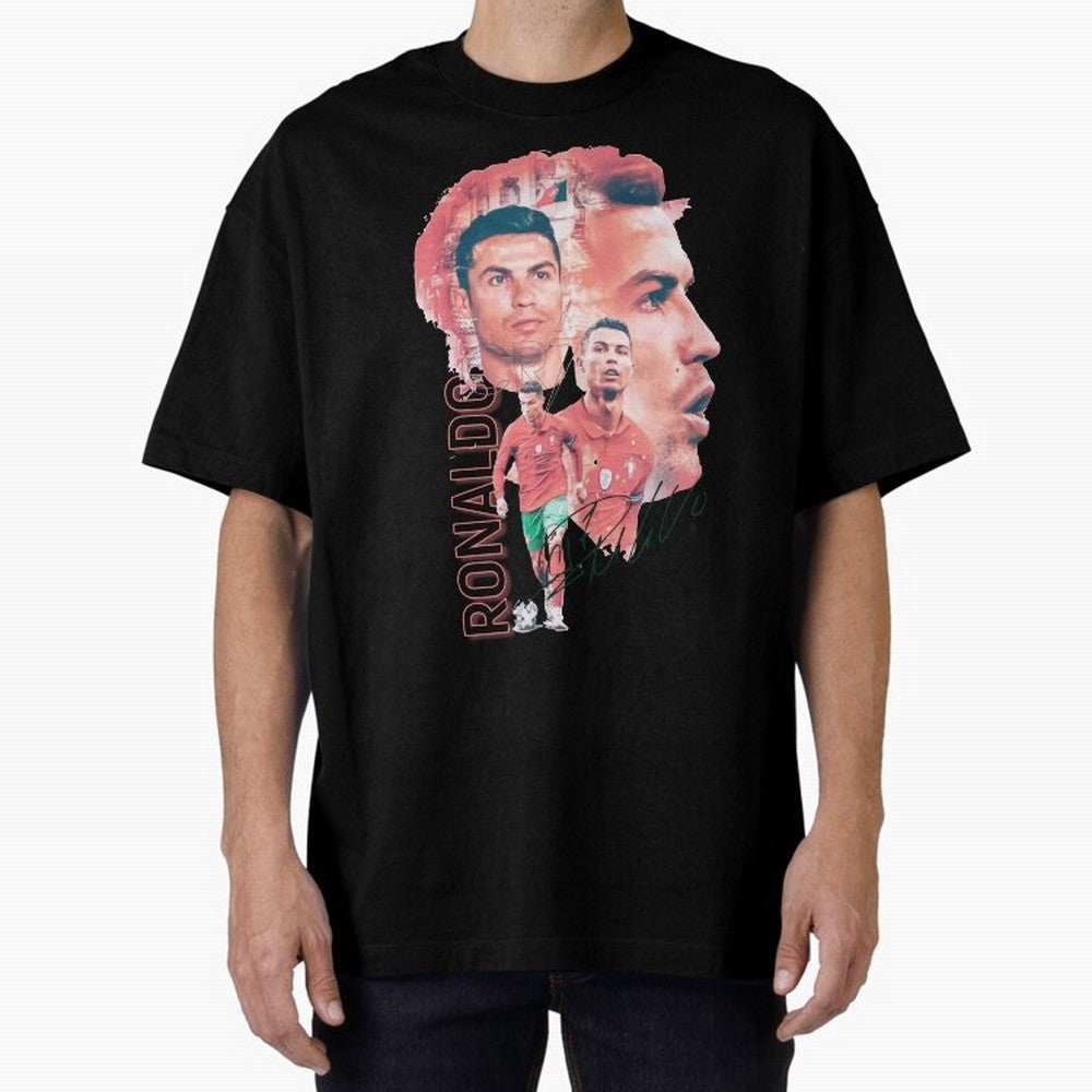 Cristiano Ronaldo Design Oversized T-Shirt Get Ready for FIFA World Cup 2026 Group Stage for Fans of Neymar, Haaland and Cristiano Ronaldo and Germany, Bringing Game Day Rituals, Football Legends, Country Pride and the Road to the Final; Made for