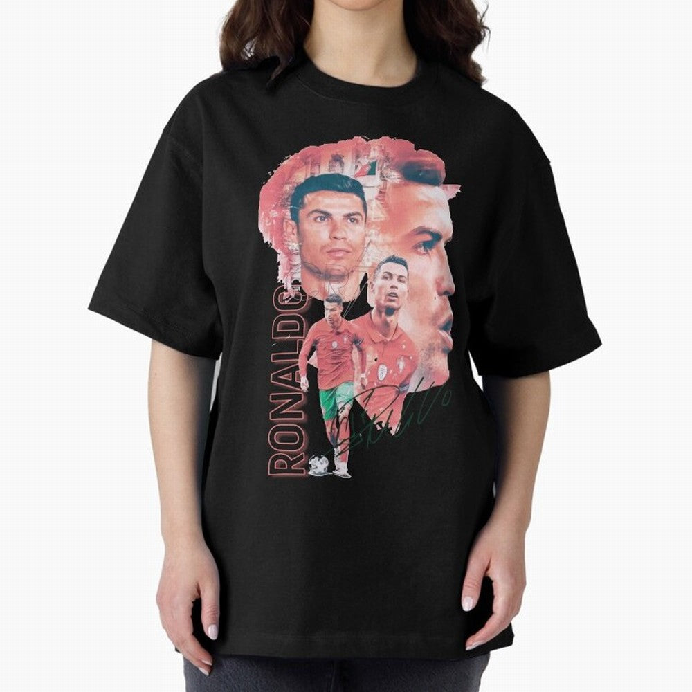 Cristiano Ronaldo Design Oversized T-Shirt Get Ready for FIFA World Cup 2026 Group Stage for Fans of Neymar, Haaland and Cristiano Ronaldo and Germany, Bringing Game Day Rituals, Football Legends, Country Pride and the Road to the Final; Made for