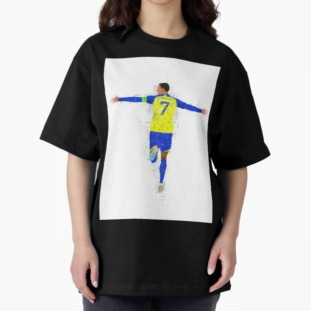 Cristiano Ronaldo Al Nassr Football Oversized T-Shirt Celebrate Fan Favorites in the FIFA World Cup 2026 Journey through Mbappe and Neymar Highlights, England and Germany Pride, Football Festival Excitement, Trophy Ambitions, Country Rivalries and