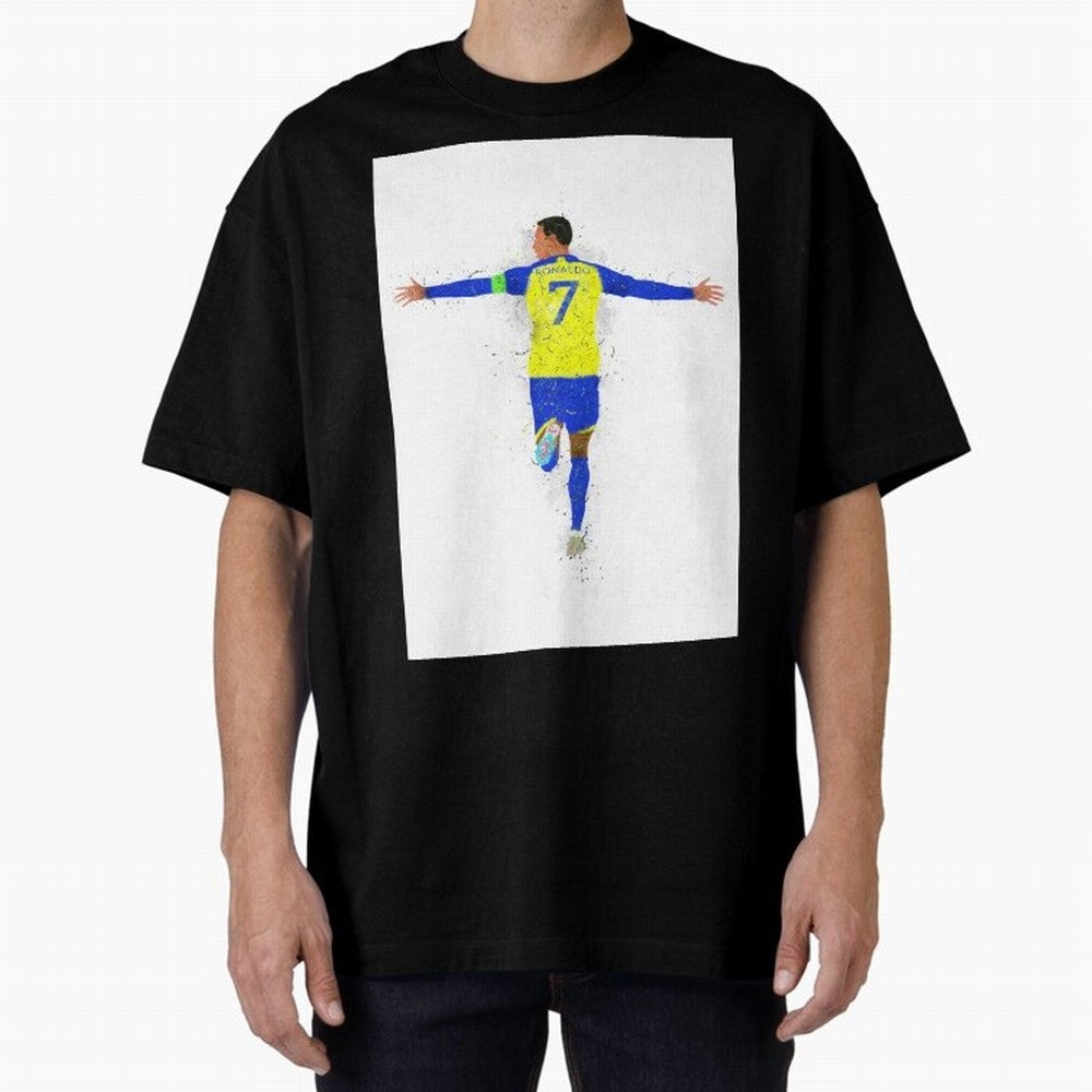 Cristiano Ronaldo Al Nassr Football Oversized T-Shirt Celebrate Fan Favorites in the FIFA World Cup 2026 Journey through Mbappe and Neymar Highlights, England and Germany Pride, Football Festival Excitement, Trophy Ambitions, Country Rivalries and