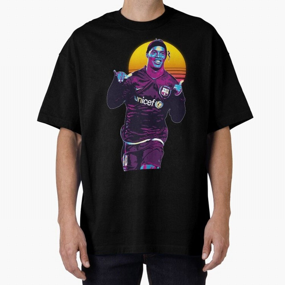 ronaldinho retro Oversized T-Shirt Bring the FIFA World Cup 2026 USA Canada Mexico Journey through Messi, Neymar and Mbappe Highlights, Spain and Netherlands Pride, Global Supporter Spirit, Legendary Goals, National Colors and Tournament