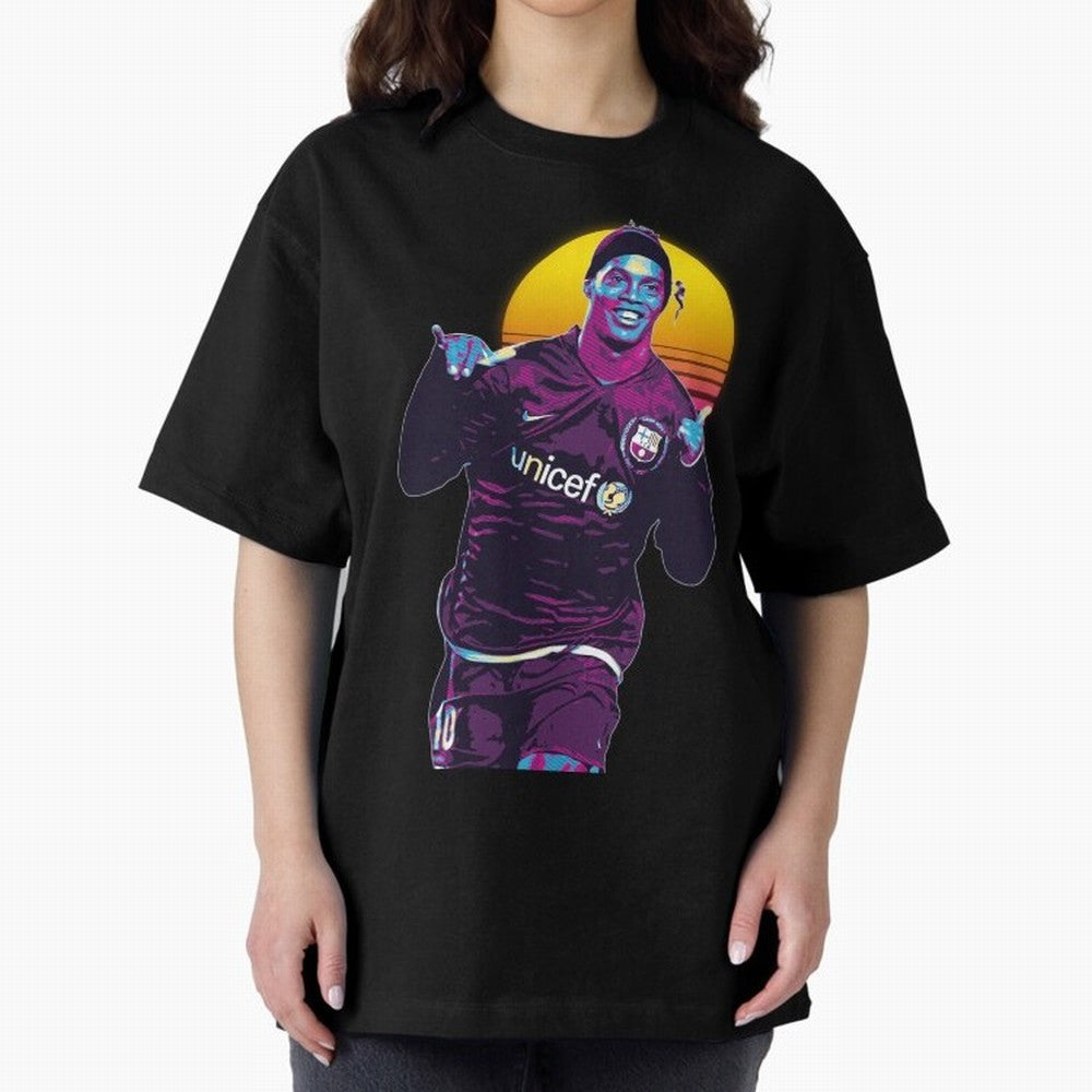 ronaldinho retro Oversized T-Shirt Bring the FIFA World Cup 2026 USA Canada Mexico Journey through Messi, Neymar and Mbappe Highlights, Spain and Netherlands Pride, Global Supporter Spirit, Legendary Goals, National Colors and Tournament