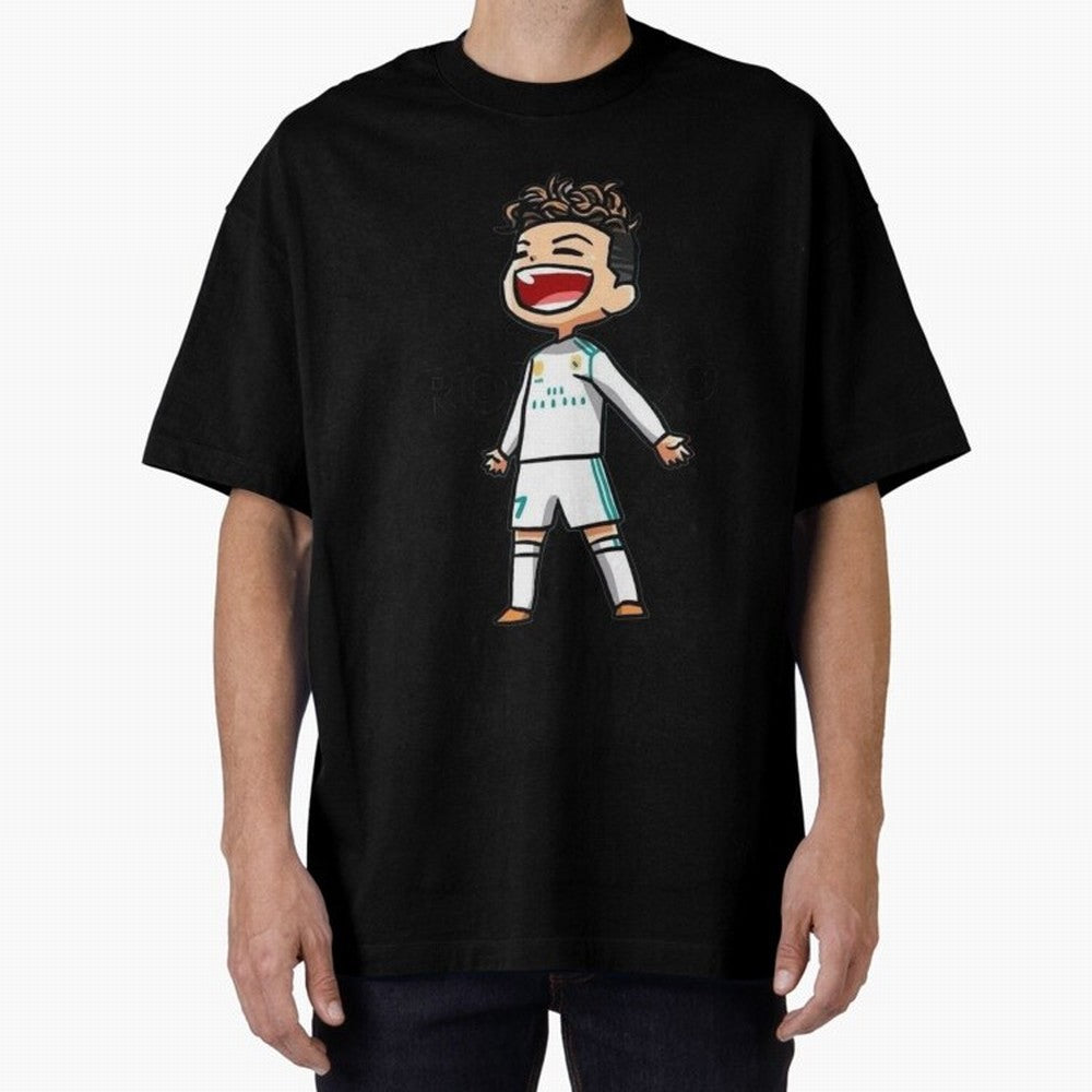 RONALDO Oversized T-Shirt Experience Global Football Passion for FIFA World Cup 2026 USA Canada Mexico, Filled with CR7 and Messi, Germany, Football Festival Excitement, Trophy Ambitions, Country Rivalries and Star Player Buzz; Great for Supporters