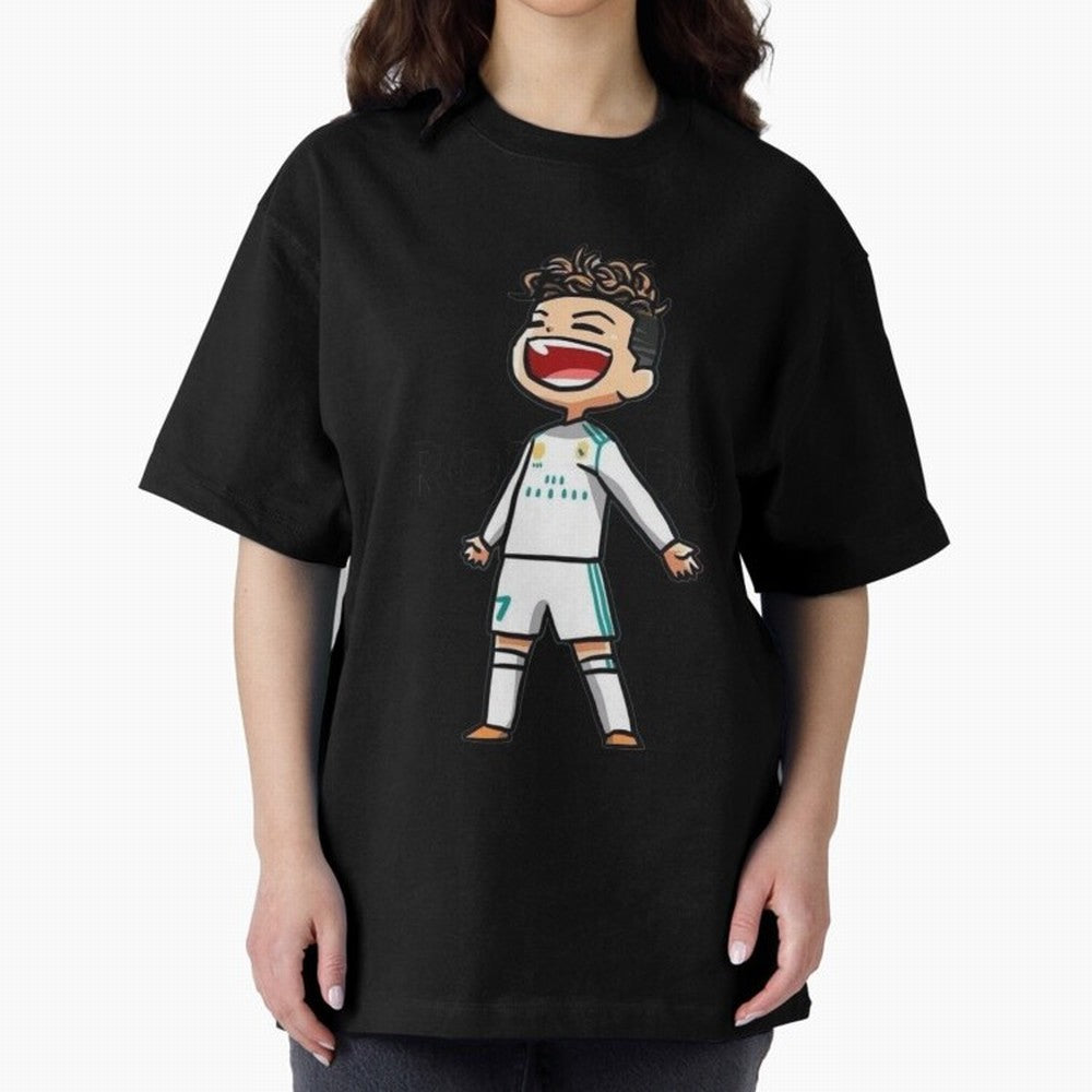 RONALDO Oversized T-Shirt Experience Global Football Passion for FIFA World Cup 2026 USA Canada Mexico, Filled with CR7 and Messi, Germany, Football Festival Excitement, Trophy Ambitions, Country Rivalries and Star Player Buzz; Great for Supporters