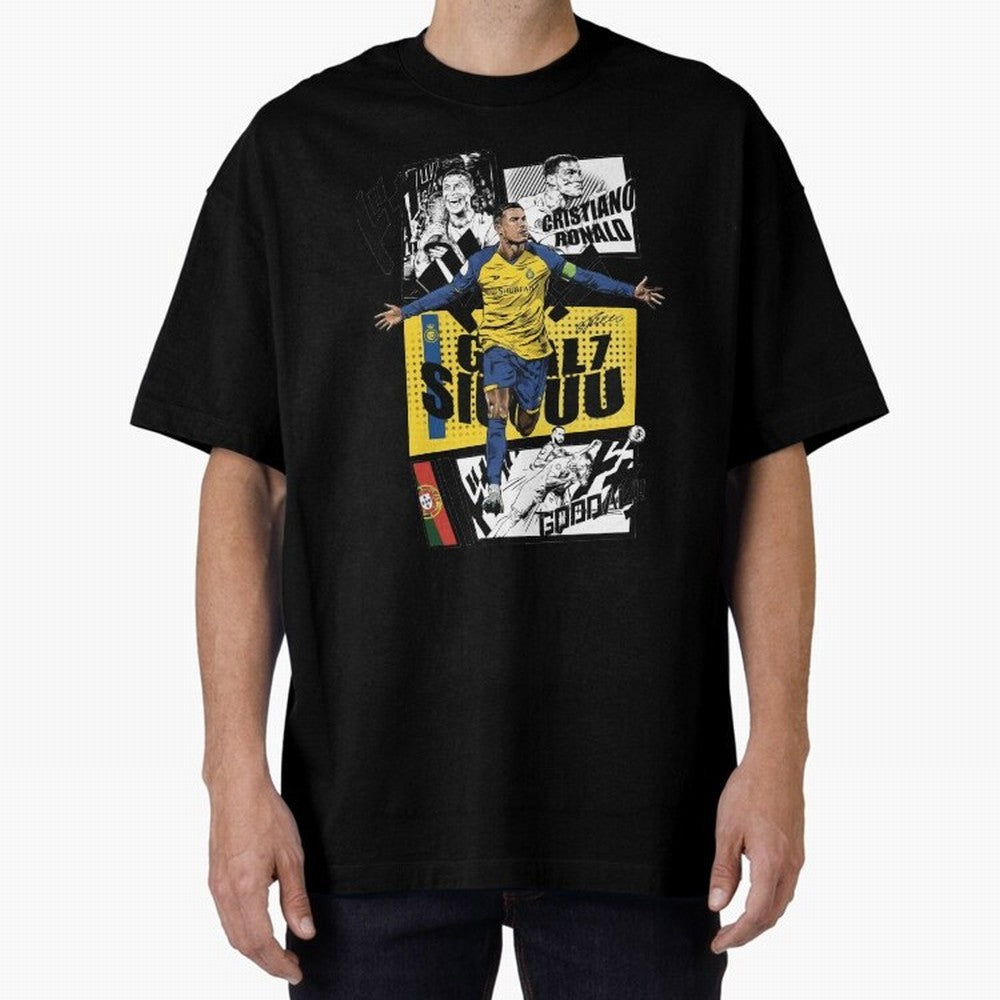 Cristiano Ronaldo CR7 Scorer Oversized T-Shirt Honor the Football Icons of FIFA World Cup 2026 Group Stage for Fans of Messi, Neymar and Mbappe and Germany, Bringing Fan Favorite Moments, National Team Passion, Big Match Drama and Soccer History;