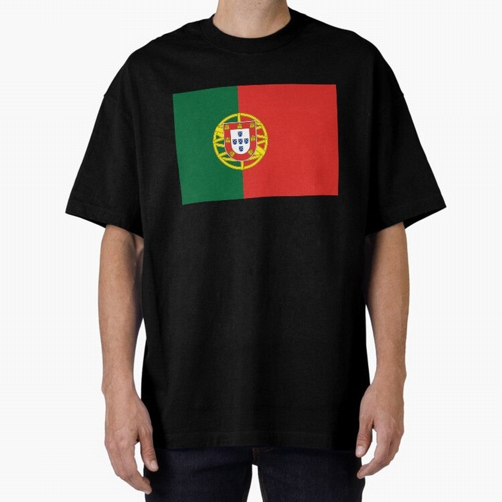 Portugal Flag Oversized T-Shirt Relive Match Day Hype around FIFA World Cup 2026 USA Canada Mexico, Neymar, France, Tournament Hype, Historic Matchups, Family Viewing Parties and Global Sports Pride; Created for Match Day Parties, Soccer Gifts, Fan