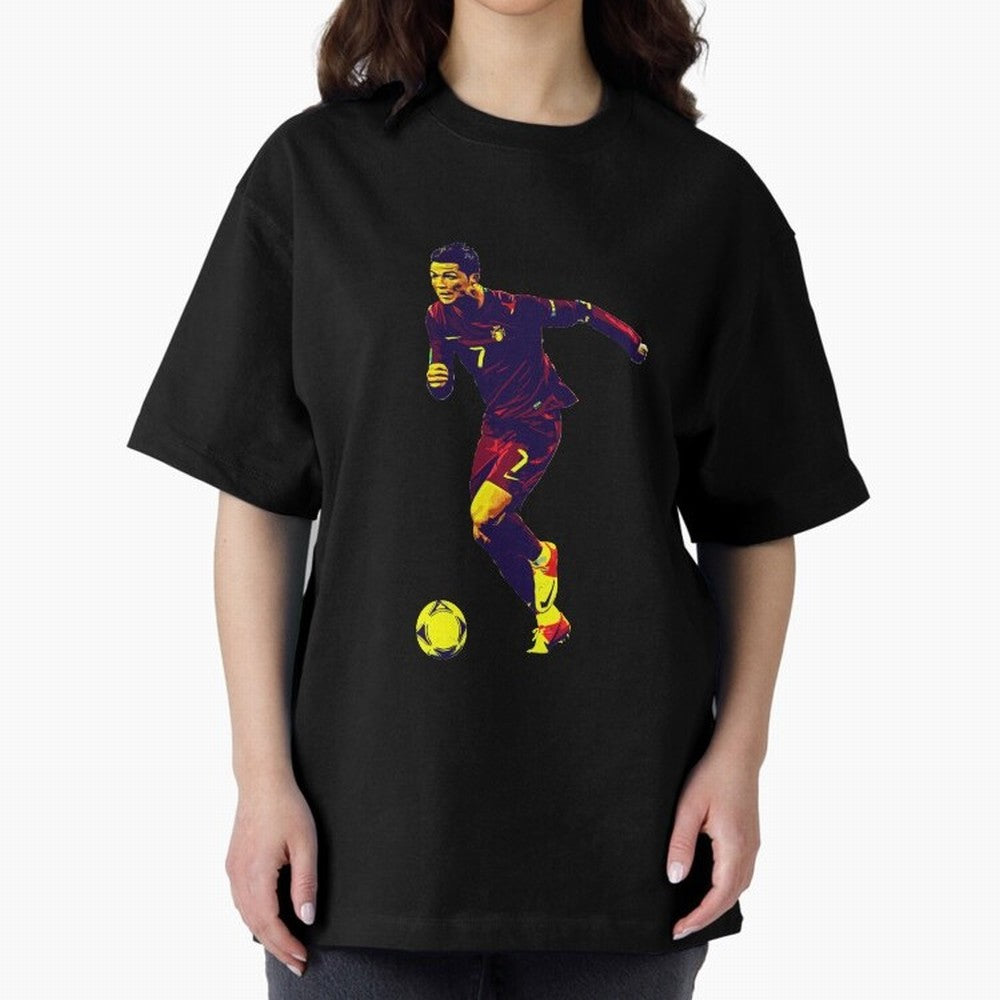 Cristianno Ronaldo Oversized T-Shirt Unlock Match Day Hype around FIFA World Cup 2026 USA Canada Mexico, Mbappe and Neymar, France, Match Day Excitement, Supporter Culture, Golden Goals and Global Football Passion; Built for Supporters Chasing
