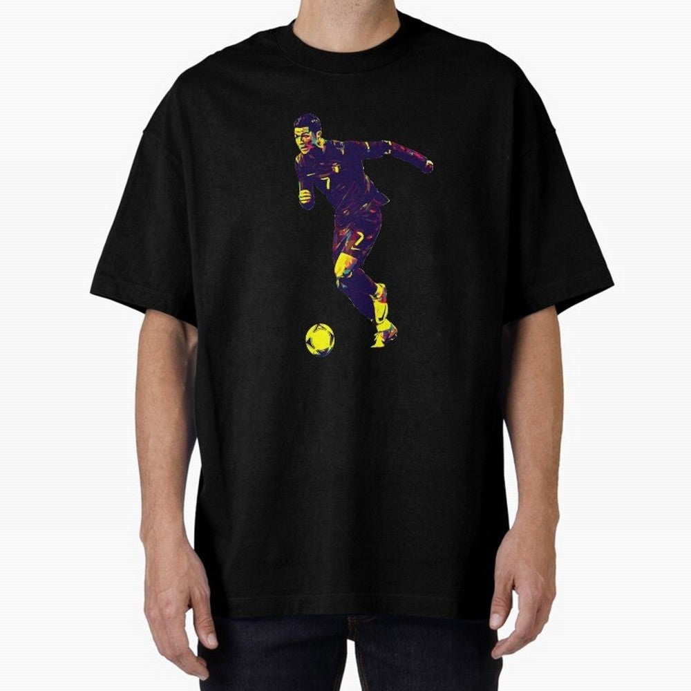 Cristiano Ronaldo Oversized T-Shirt Remember Iconic Moments from Global Football Passion for FIFA World Cup 2026, Featuring Cristiano Ronaldo, Haaland and CR7, England, Stadium Chants, National Pride, Trophy Dreams and Unforgettable Football