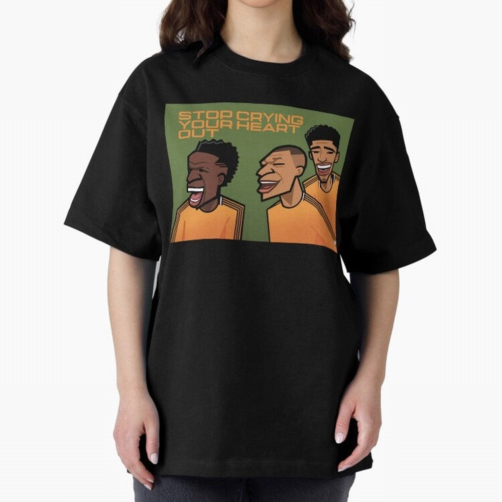 stop crying your heart out Oversized T-Shirt Show Love for Legendary Goals in FIFA World Cup 2026 Group Stage Spirit, Highlighting Argentina and Brazil, Neymar, Classic Soccer Heritage, Championship Pressure, Fan Loyalty and International Pride;