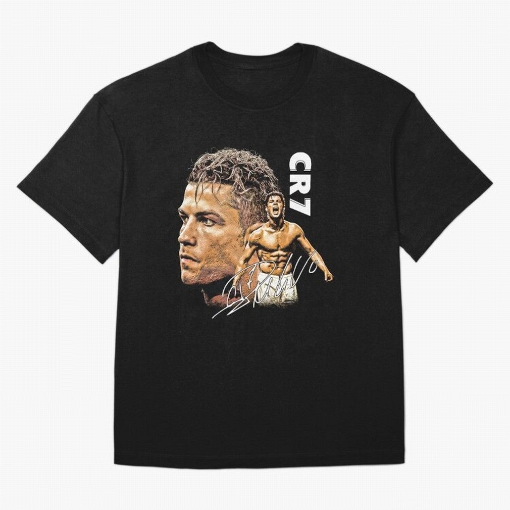 Cristiano Ronaldo Football Legend T-Shirt Oversized T-Shirt Follow the Final Road of FIFA World Cup 2026 USA Canada Mexico Centered on Messi, Neymar and Mbappe, Brazil, Portugal and Argentina Energy, Retro Football Energy, Iconic Rivalries, Trophy