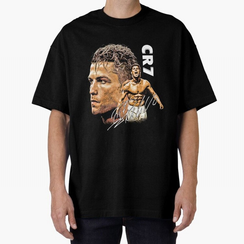 Cristiano Ronaldo Football Legend T-Shirt Oversized T-Shirt Follow the Final Road of FIFA World Cup 2026 USA Canada Mexico Centered on Messi, Neymar and Mbappe, Brazil, Portugal and Argentina Energy, Retro Football Energy, Iconic Rivalries, Trophy
