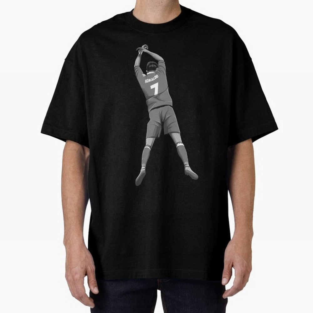 Cristiano Ronaldo Black and White Version Oversized T-Shirt Feel International Energy from FIFA World Cup 2026 USA Canada Mexico Centered on CR7, England and Germany Energy, Supporter Pride, Iconic Celebrations, Legendary Names and Global Match Day