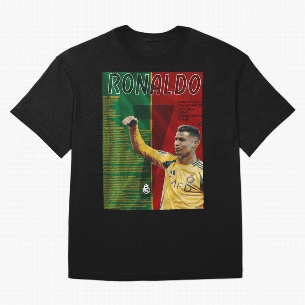 cristiano ronaldo 40th birthday tribute poster Oversized T-Shirt Bring a Vintage Feel to the FIFA World Cup 2026 Group Stage Journey through Neymar, Haaland and Cristiano Ronaldo Highlights, England, France and Netherlands Pride, Fan Favorite