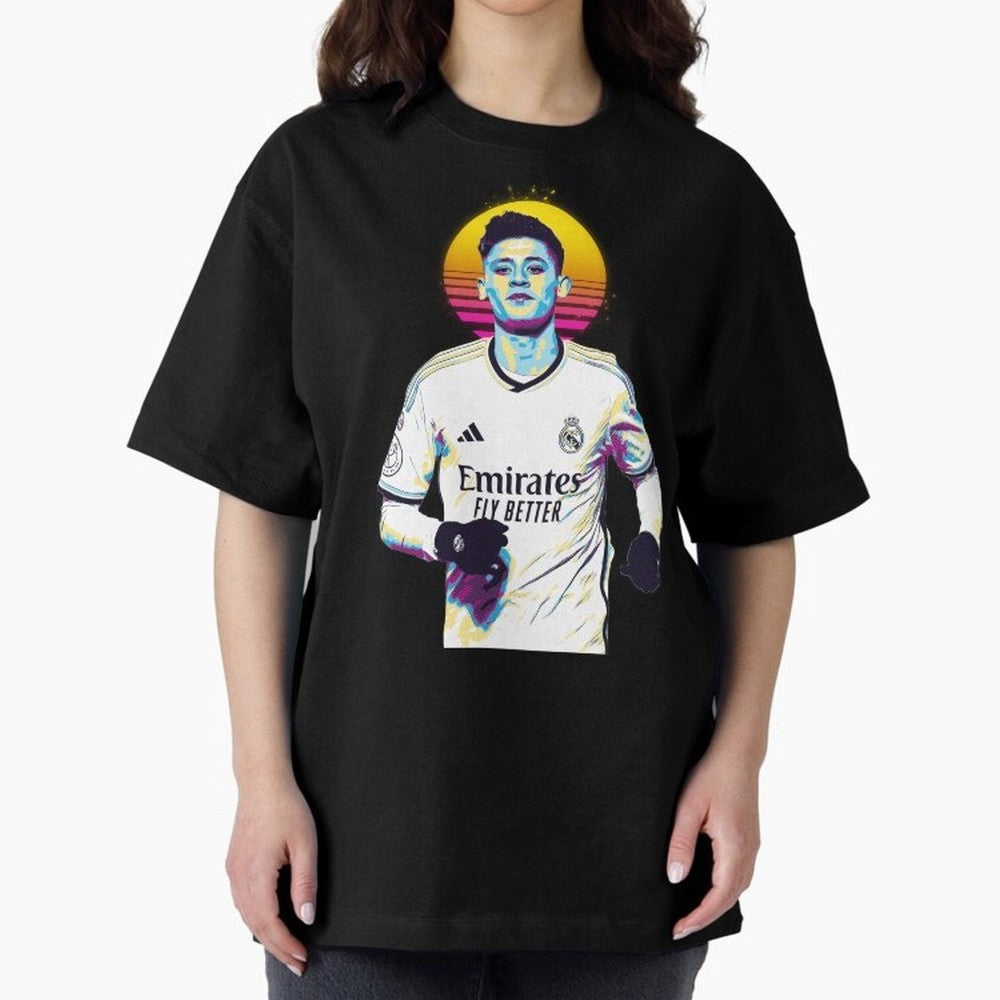 Arda Guler retro 80s Oversized T-Shirt Represent Fans Who Live for FIFA World Cup 2026 Group Stage Connected to Messi and Cristiano Ronaldo, Germany Energy, Retro Football Energy, Iconic Rivalries, Trophy Chase Drama and Stadium Atmosphere; Made