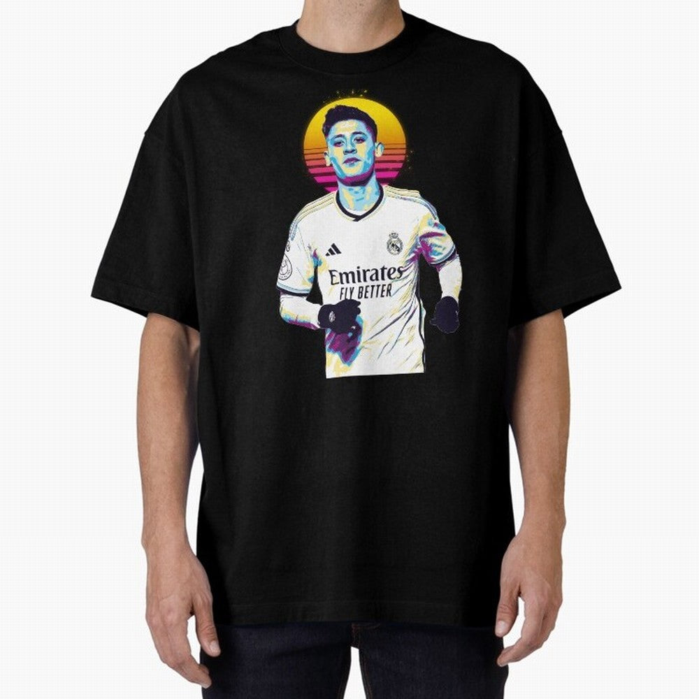 Arda Guler retro 80s Oversized T-Shirt Represent Fans Who Live for FIFA World Cup 2026 Group Stage Connected to Messi and Cristiano Ronaldo, Germany Energy, Retro Football Energy, Iconic Rivalries, Trophy Chase Drama and Stadium Atmosphere; Made