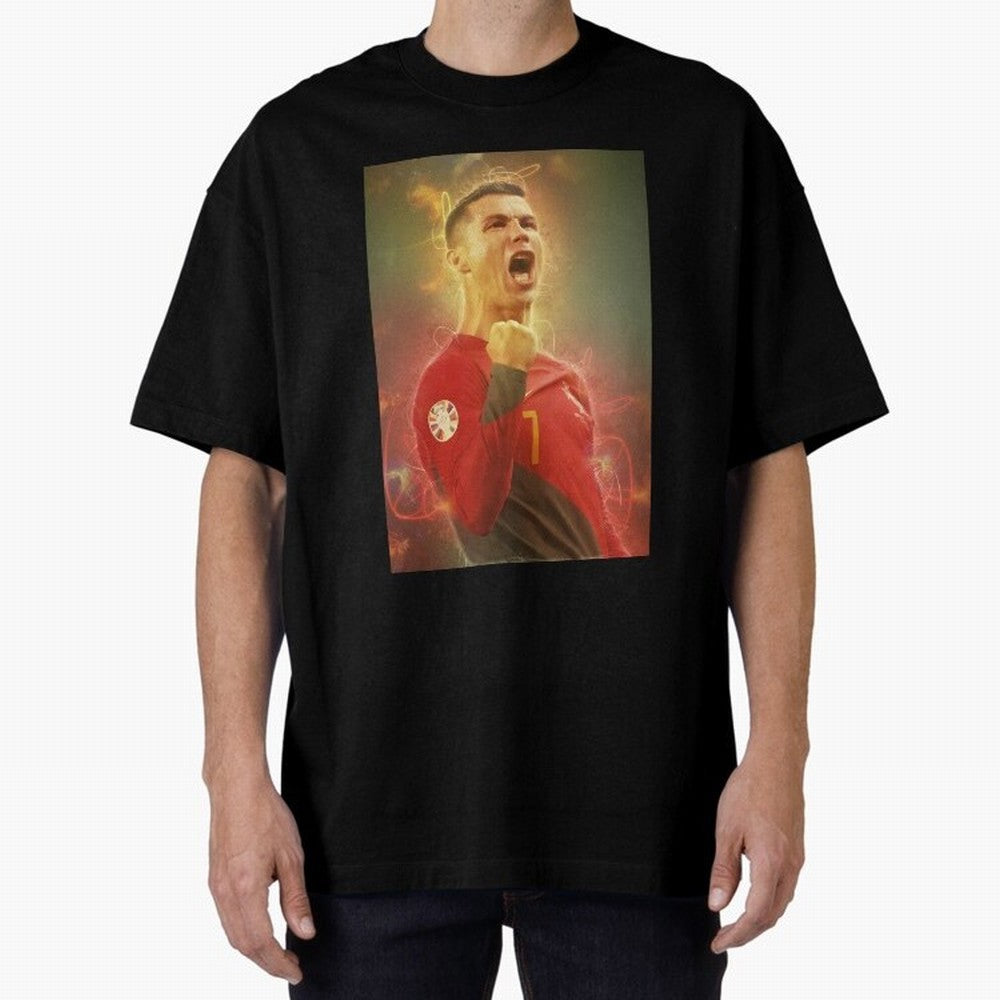 Ronaldo portugal jarsey Oversized T-Shirt Mark Global Football Passion for FIFA World Cup 2026 USA Canada Mexico, Inspired by Messi, Spain and Netherlands, Champion Mindset, Group Stage Buzz, Knockout Tension and Passionate Fan Culture; Perfect for