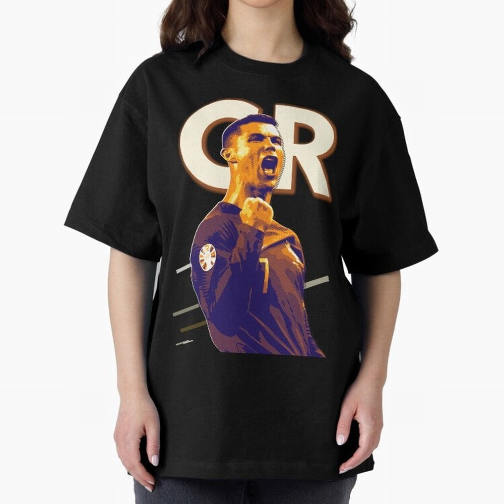 Cristiano Ronaldo Oversized T-Shirt Celebrate Football Dreams Across FIFA World Cup 2026 for Fans of Cristiano Ronaldo, Haaland and CR7 and Argentina and Brazil, Bringing Worldwide Fan Energy, Dramatic Goals, Stadium Lights and Championship