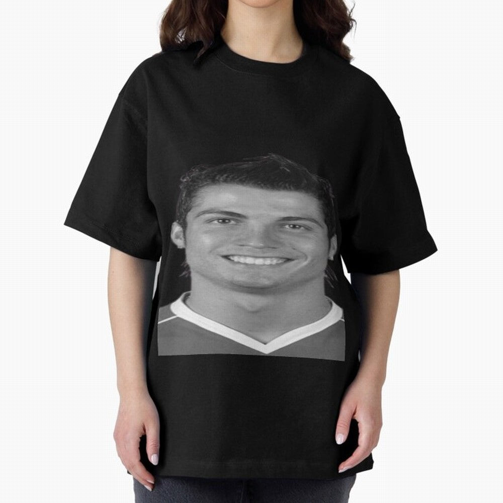 Cristiano Ronaldo Oversized T-Shirt Mark FIFA World Cup 2026 Spirit, Inspired by Brazil, Portugal and Argentina, Haaland, Classic Soccer Heritage, Championship Pressure, Fan Loyalty and International Pride; Made for Die Hard Supporters, Soccer