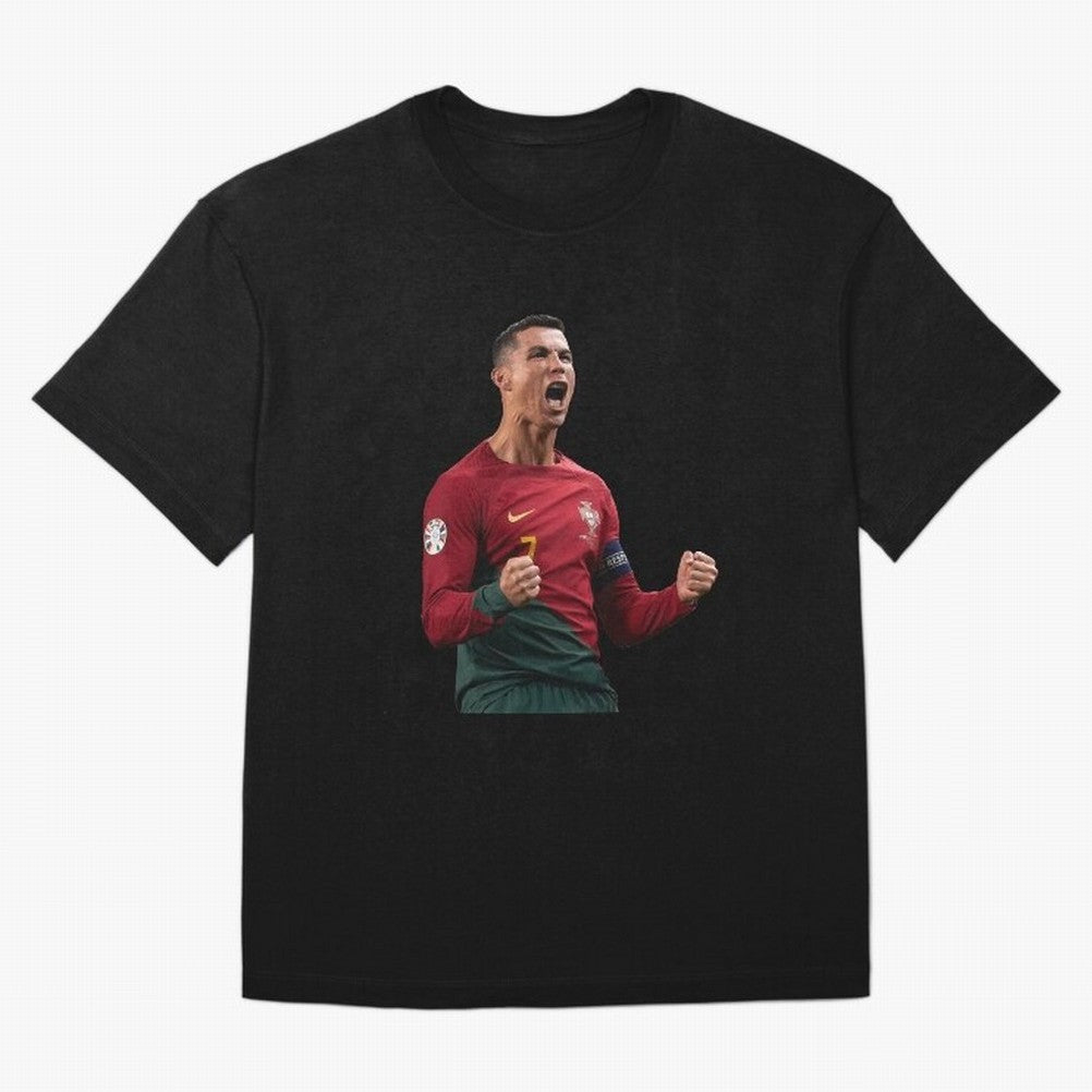 Cristiano Ronaldo T-Shirt Oversized T-Shirt Discover Match Day Hype around FIFA World Cup 2026, Messi, Portugal, Spain and Germany, Worldwide Fan Energy, Dramatic Goals, Stadium Lights and Championship Celebrations; Ideal for Fans Who Follow Messi,