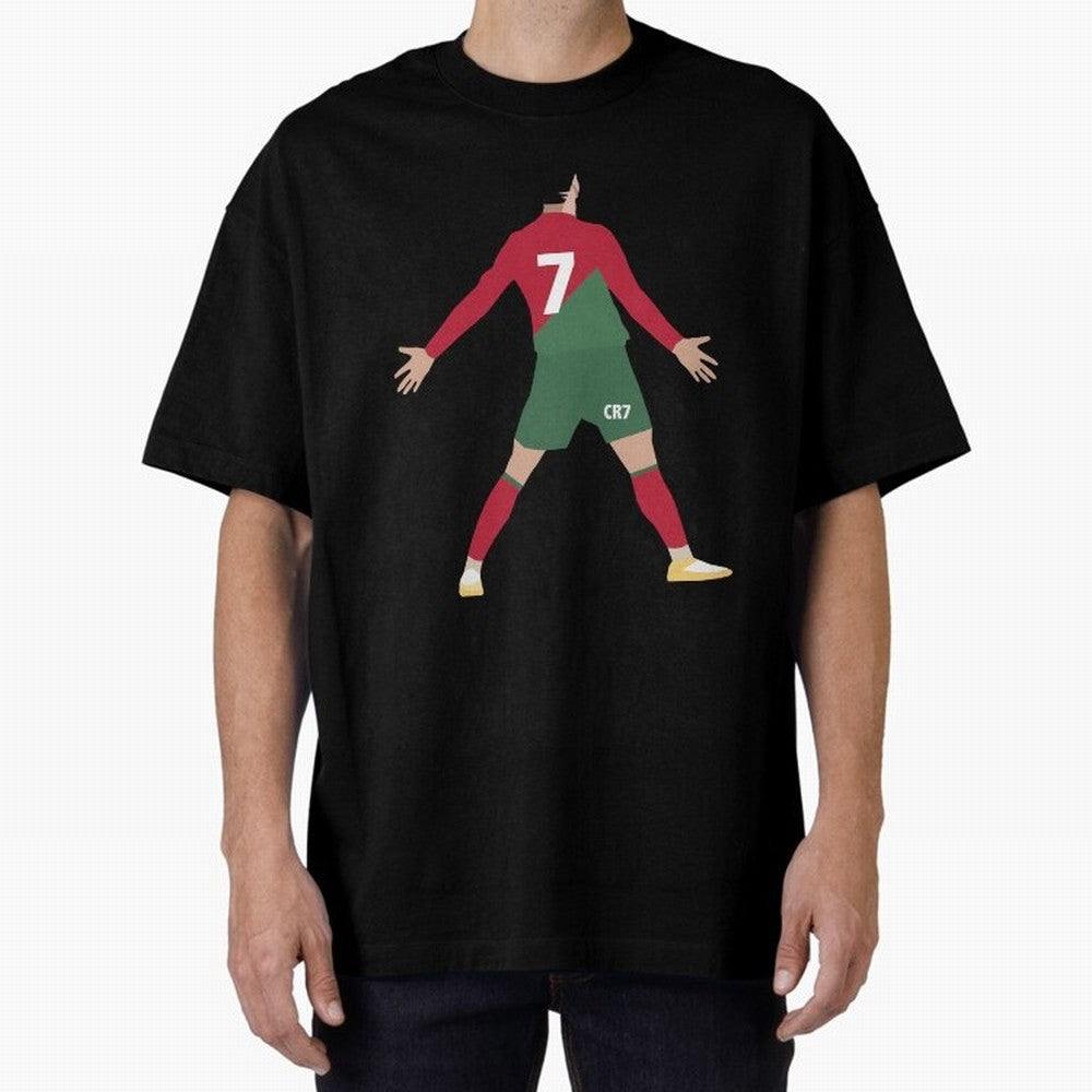 Cristiano Ronaldo illustration Oversized T-Shirt Celebrate Global Passion for FIFA World Cup 2026 USA Canada Mexico Centered on Messi and Cristiano Ronaldo, Brazil Energy, Classic Soccer Heritage, Championship Pressure, Fan Loyalty and