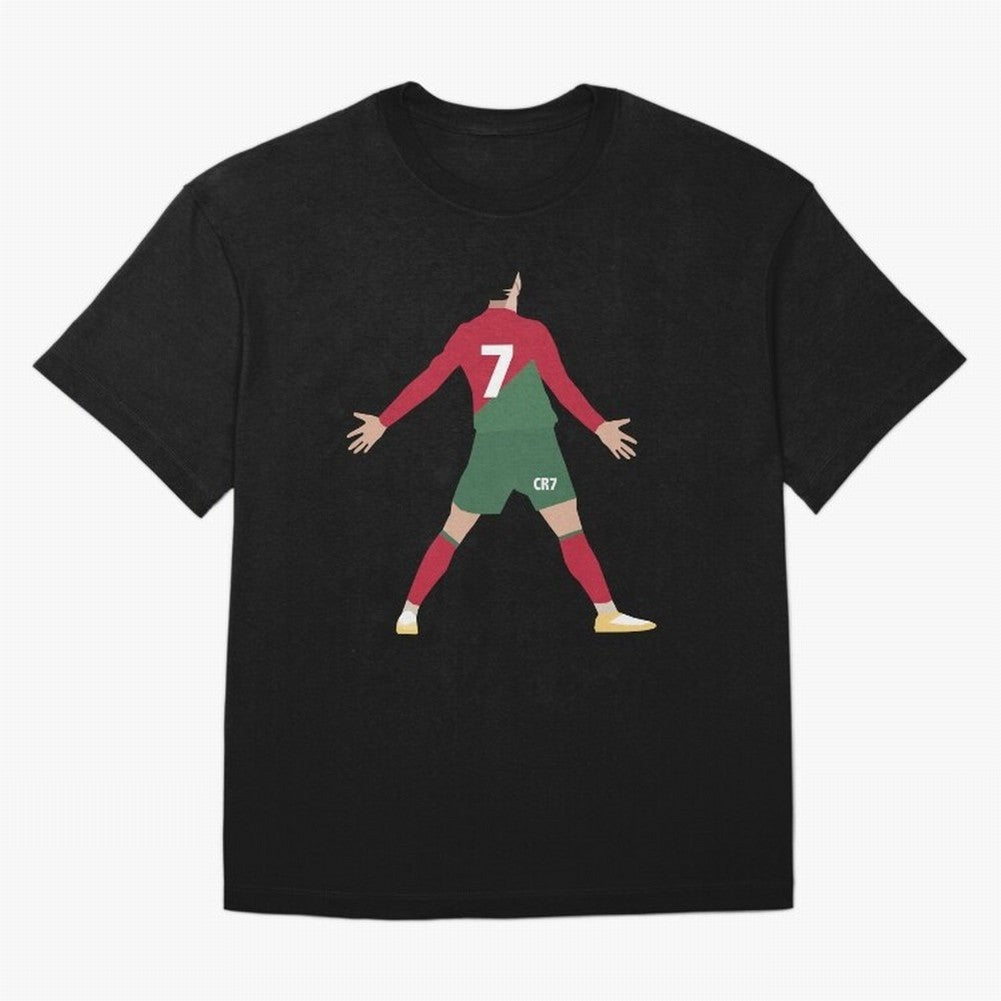 Cristiano Ronaldo illustration Oversized T-Shirt Celebrate Global Passion for FIFA World Cup 2026 USA Canada Mexico Centered on Messi and Cristiano Ronaldo, Brazil Energy, Classic Soccer Heritage, Championship Pressure, Fan Loyalty and