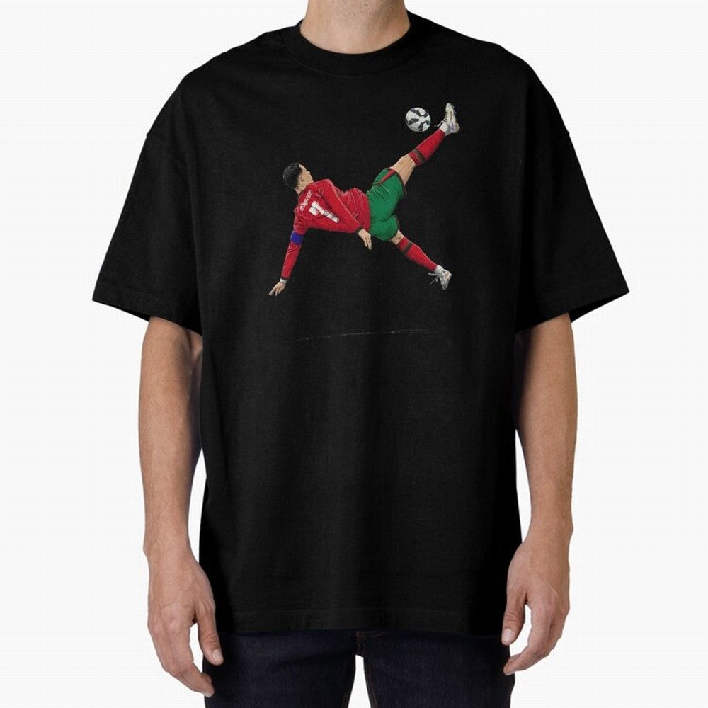 Ronaldo 910 Goal Bicycle Kick Oversized T-Shirt Celebrate Rivalries and Pride in FIFA World Cup 2026 USA Canada Mexico Spirit, Connected to England, France and Netherlands, Mbappe, Football Passion, Legendary Performances, Festival Vibes and