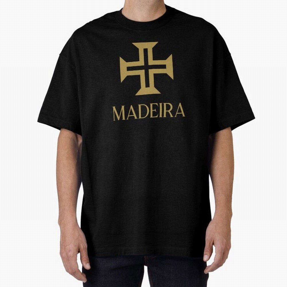 Madeira gold b Oversized T-Shirt Turn Football Passion into Global Football Passion for FIFA World Cup 2026 USA Canada Mexico, Connected to Messi, CR7 and Mbappe, Spain, Soccer Culture, Superstar Moments, National Team Dreams and Competitive Fire;