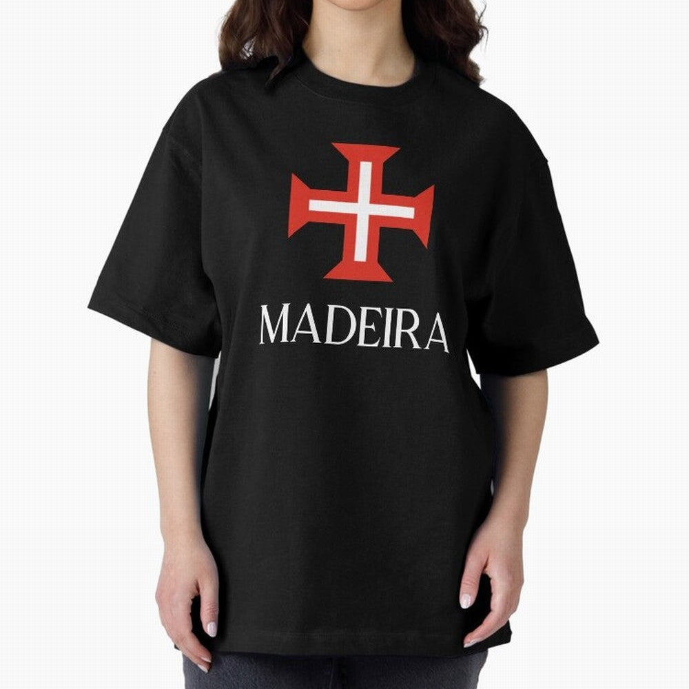 Madeira Oversized T-Shirt Enjoy the Biggest Football Party of the FIFA World Cup 2026 Journey through CR7 and Messi Highlights, England Pride, Retro Football Energy, Iconic Rivalries, Trophy Chase Drama and Stadium Atmosphere; Ideal for Passionate
