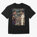 Lionel Messi and Cristiano Ronaldo Oversized T-Shirt Carry National Pride through Match Day Hype around FIFA World Cup 2026, Messi and Cristiano Ronaldo, France, Championship Spirit, Famous Goals, Roaring Crowds and International Football Unity;