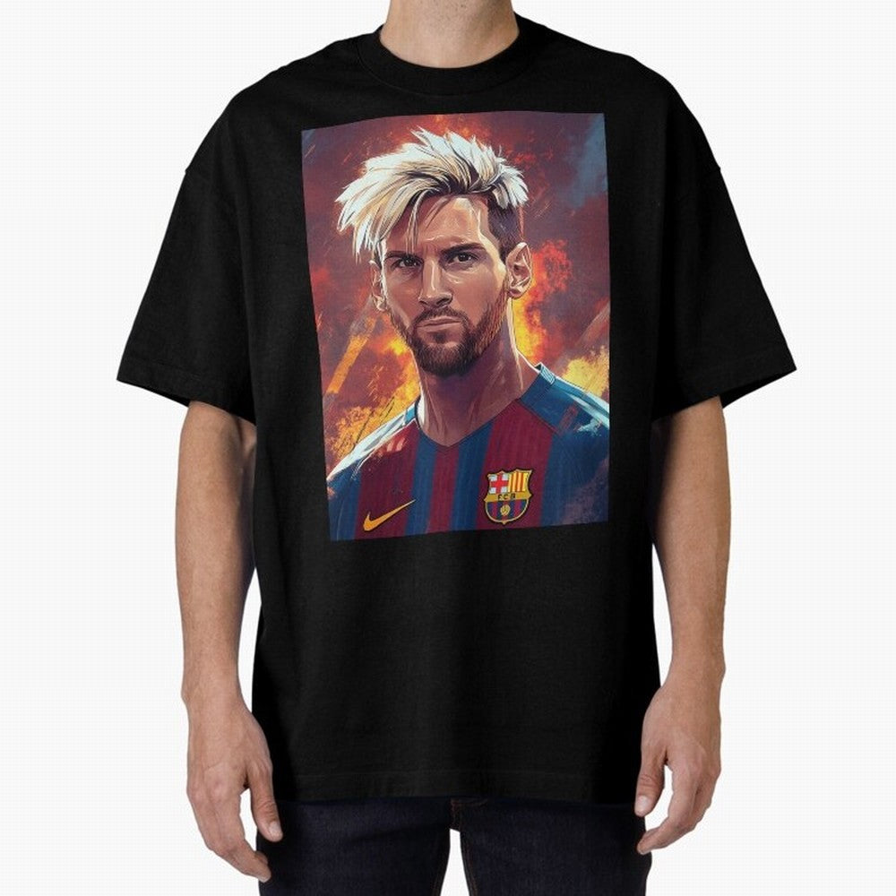 Lionel Messi Oversized T-Shirt Mark FIFA World Cup 2026 Group Stage Driven by Neymar, Haaland and Cristiano Ronaldo, Portugal Energy, Champion Mindset, Group Stage Buzz, Knockout Tension and Passionate Fan Culture; Created for Match Day Parties,