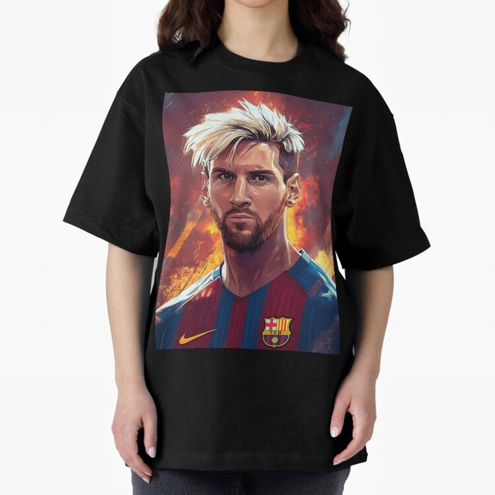Lionel Messi Oversized T-Shirt Mark FIFA World Cup 2026 Group Stage Driven by Neymar, Haaland and Cristiano Ronaldo, Portugal Energy, Champion Mindset, Group Stage Buzz, Knockout Tension and Passionate Fan Culture; Created for Match Day Parties,