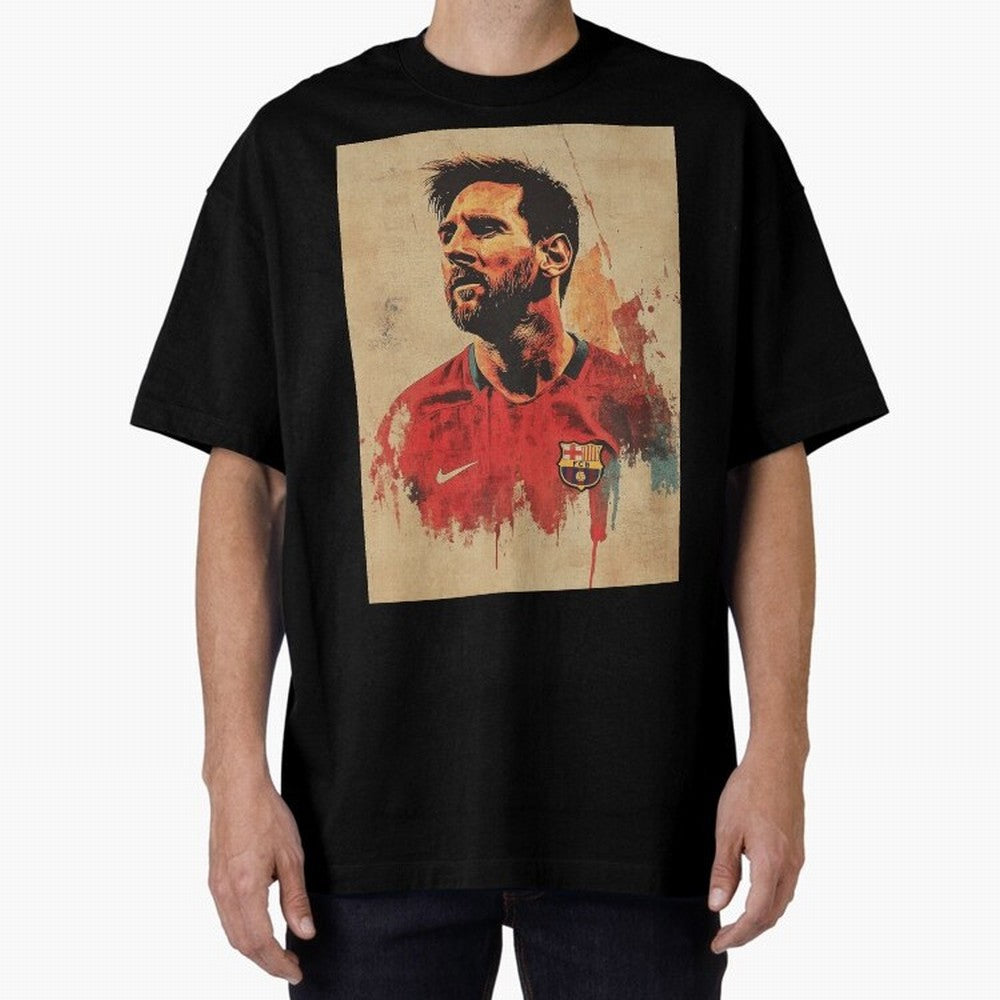 Lionel Messi Oversized T-Shirt Capture Stadium Memories from FIFA World Cup 2026 for Fans of Haaland and Mbappe and England, France and Netherlands, Bringing Tournament Hype, Historic Matchups, Family Viewing Parties and Global Sports Pride; Great