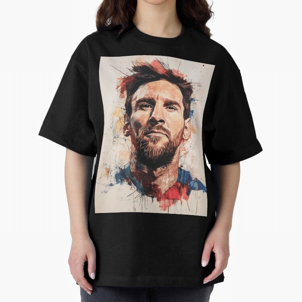 Lionel Messi Oversized T-Shirt Keep the Legacy of the FIFA World Cup 2026 USA Canada Mexico Journey through Neymar, Haaland and Cristiano Ronaldo Highlights, Netherlands Pride, Championship Spirit, Famous Goals, Roaring Crowds and International