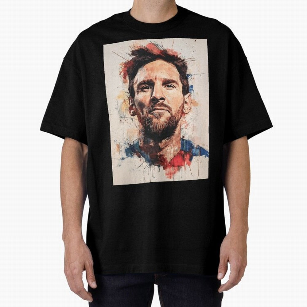 Lionel Messi Oversized T-Shirt Keep the Legacy of the FIFA World Cup 2026 USA Canada Mexico Journey through Neymar, Haaland and Cristiano Ronaldo Highlights, Netherlands Pride, Championship Spirit, Famous Goals, Roaring Crowds and International