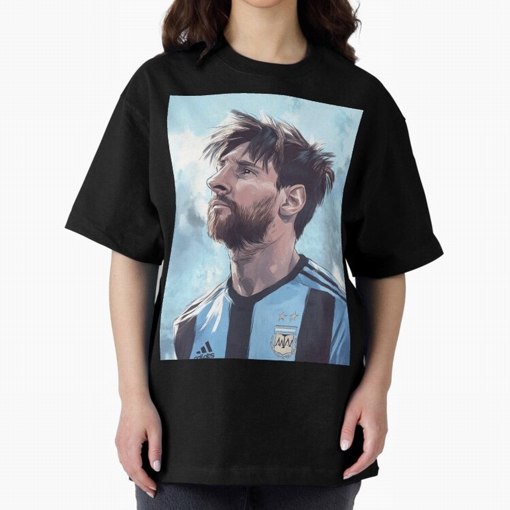 Lionel Messi Oversized T-Shirt Join the Global Buzz around Global Football Passion for FIFA World Cup 2026 USA Canada Mexico, Centered on Cristiano Ronaldo, Haaland and CR7, France, Champion Mindset, Group Stage Buzz, Knockout Tension and