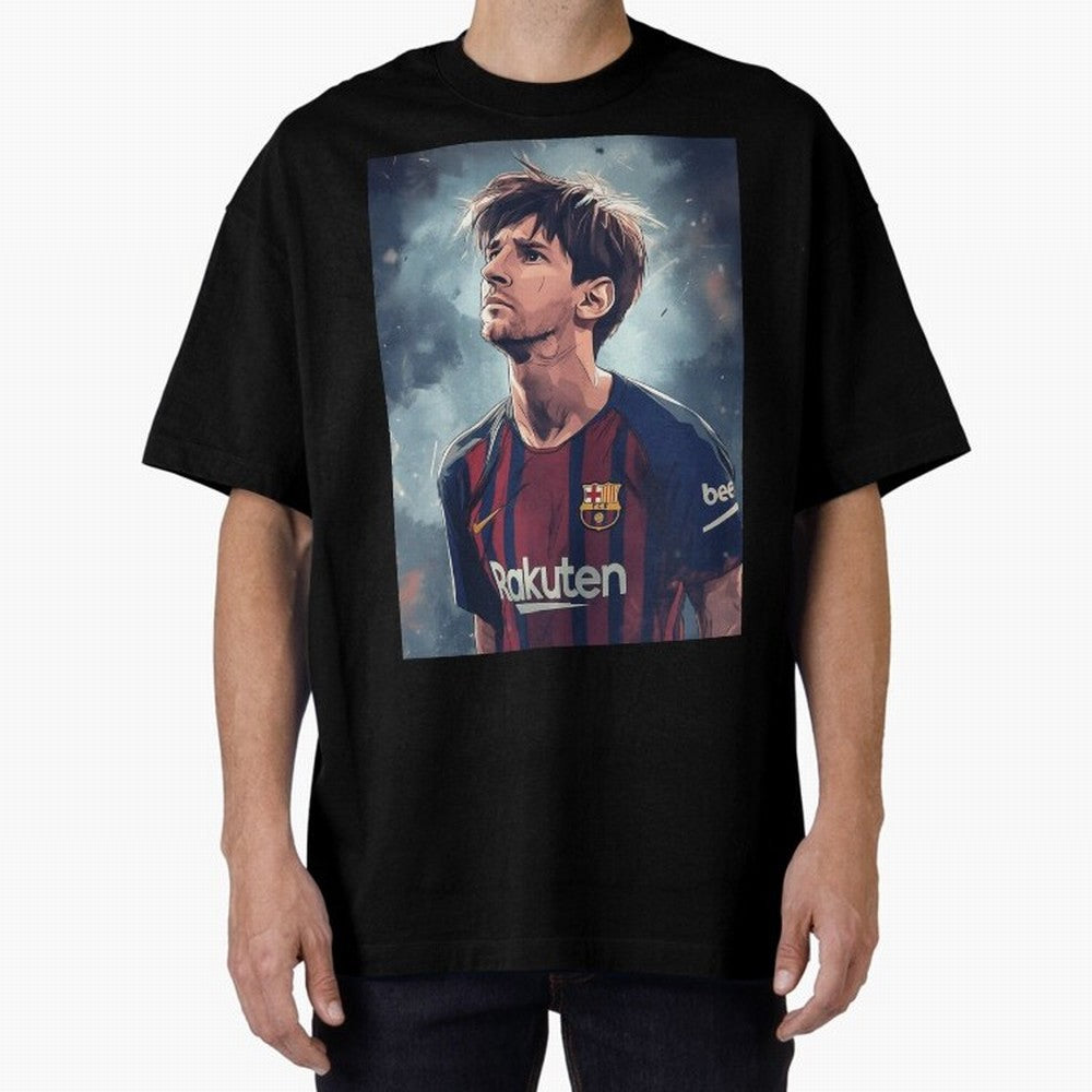 Lionel Messi Oversized T-Shirt Feel International Energy from FIFA World Cup 2026 USA Canada Mexico for Fans of Mbappe and Argentina, France and Brazil, Bringing Goal Celebration Energy, Supporter Heritage, Football Icons and Worldwide Tournament