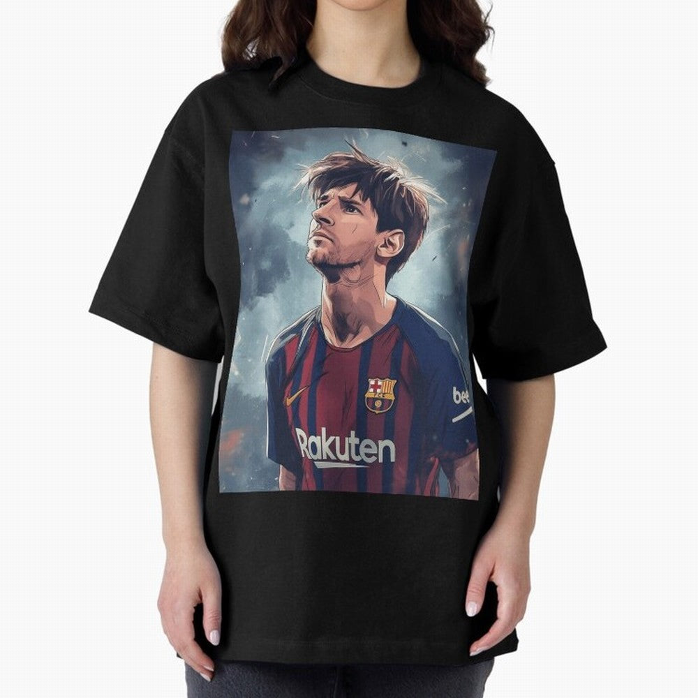 Lionel Messi Oversized T-Shirt Feel International Energy from FIFA World Cup 2026 USA Canada Mexico for Fans of Mbappe and Argentina, France and Brazil, Bringing Goal Celebration Energy, Supporter Heritage, Football Icons and Worldwide Tournament