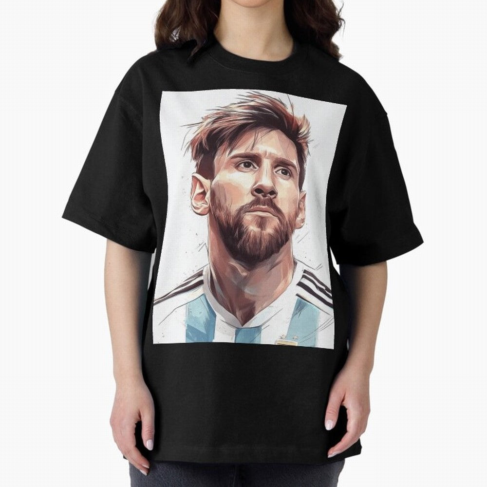 Lionel Messi Oversized T-Shirt Feel the Roar of FIFA World Cup 2026 for Fans of Messi, CR7 and Mbappe and Portugal, Bringing Match Day Excitement, Supporter Culture, Golden Goals and Global Football Passion; Perfect for Supporters Who Want Bold