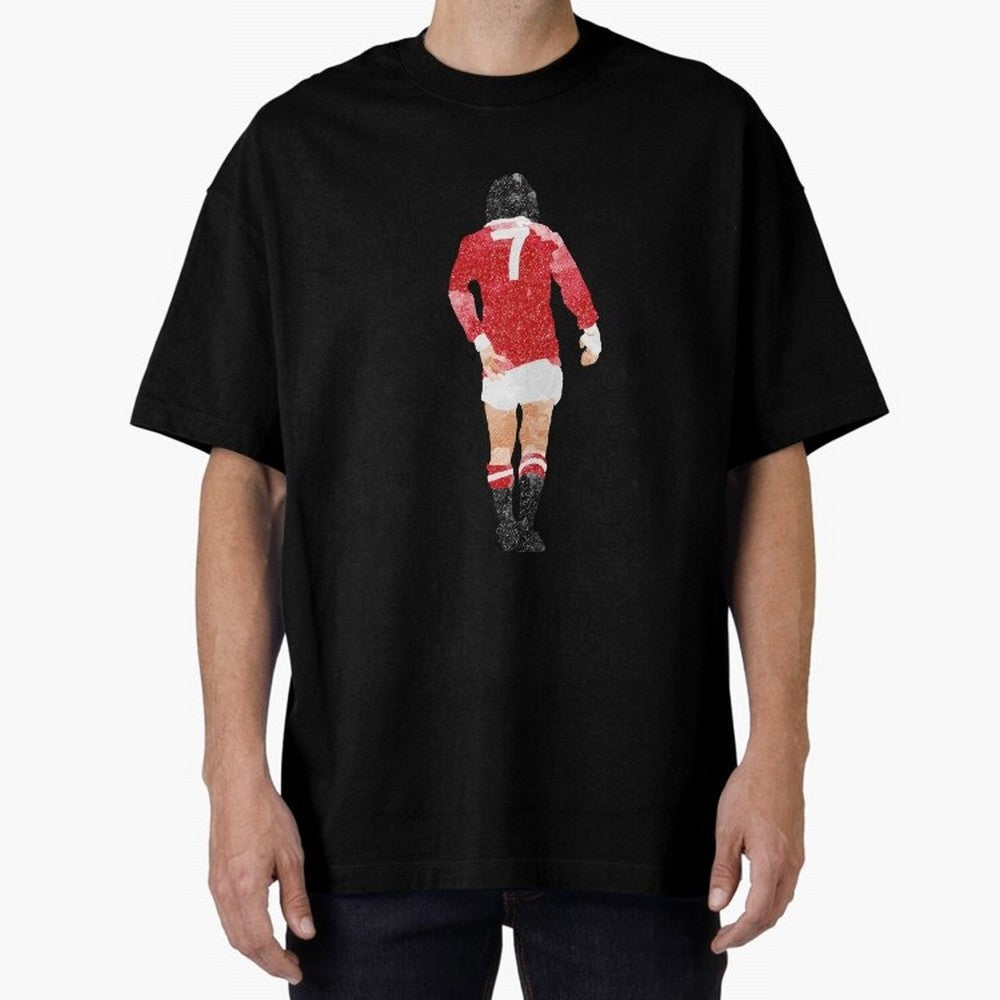 George Best watercolour Manchester United Football Northern Ireland Legend number 7 Man United Red D Oversized T-Shirt Cheer through Every Moment of the FIFA World Cup 2026 USA Canada Mexico Journey through Mbappe and Neymar Highlights, Spain and