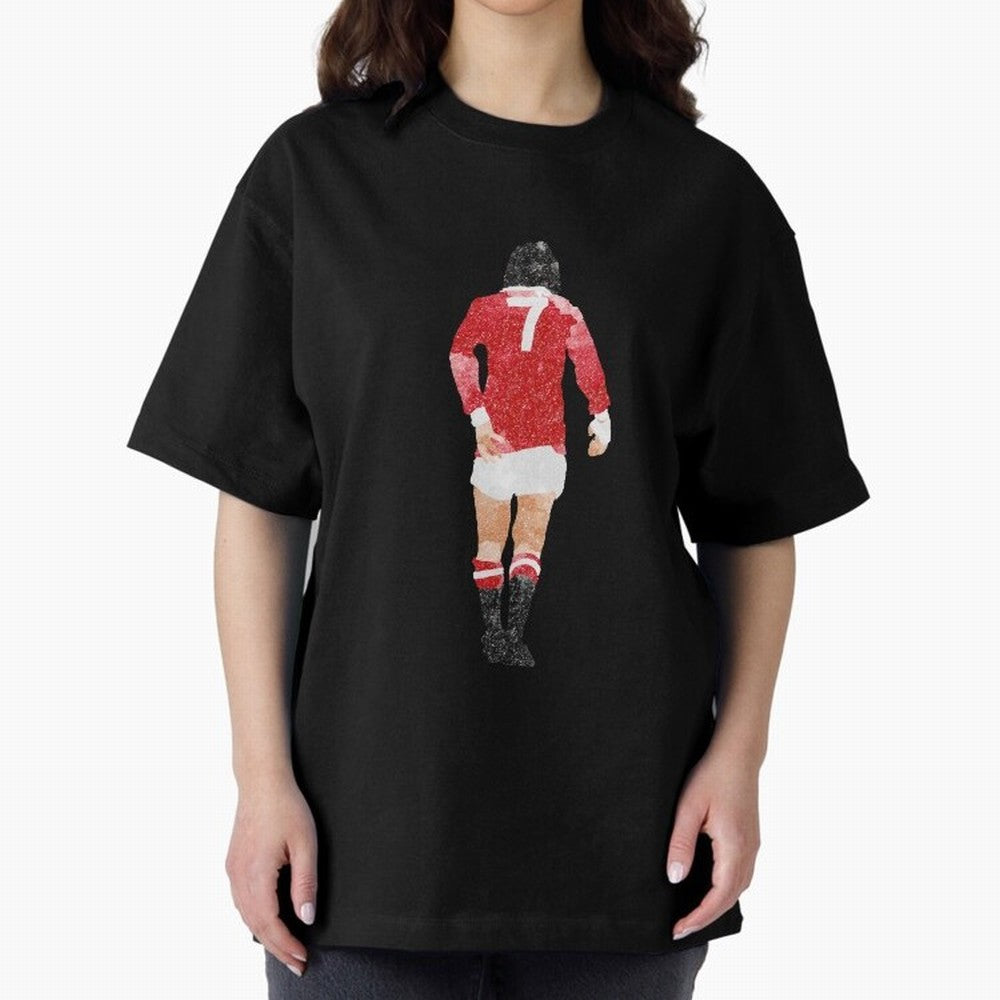 George Best watercolour Manchester United Football Northern Ireland Legend number 7 Man United Red D Oversized T-Shirt Cheer through Every Moment of the FIFA World Cup 2026 USA Canada Mexico Journey through Mbappe and Neymar Highlights, Spain and