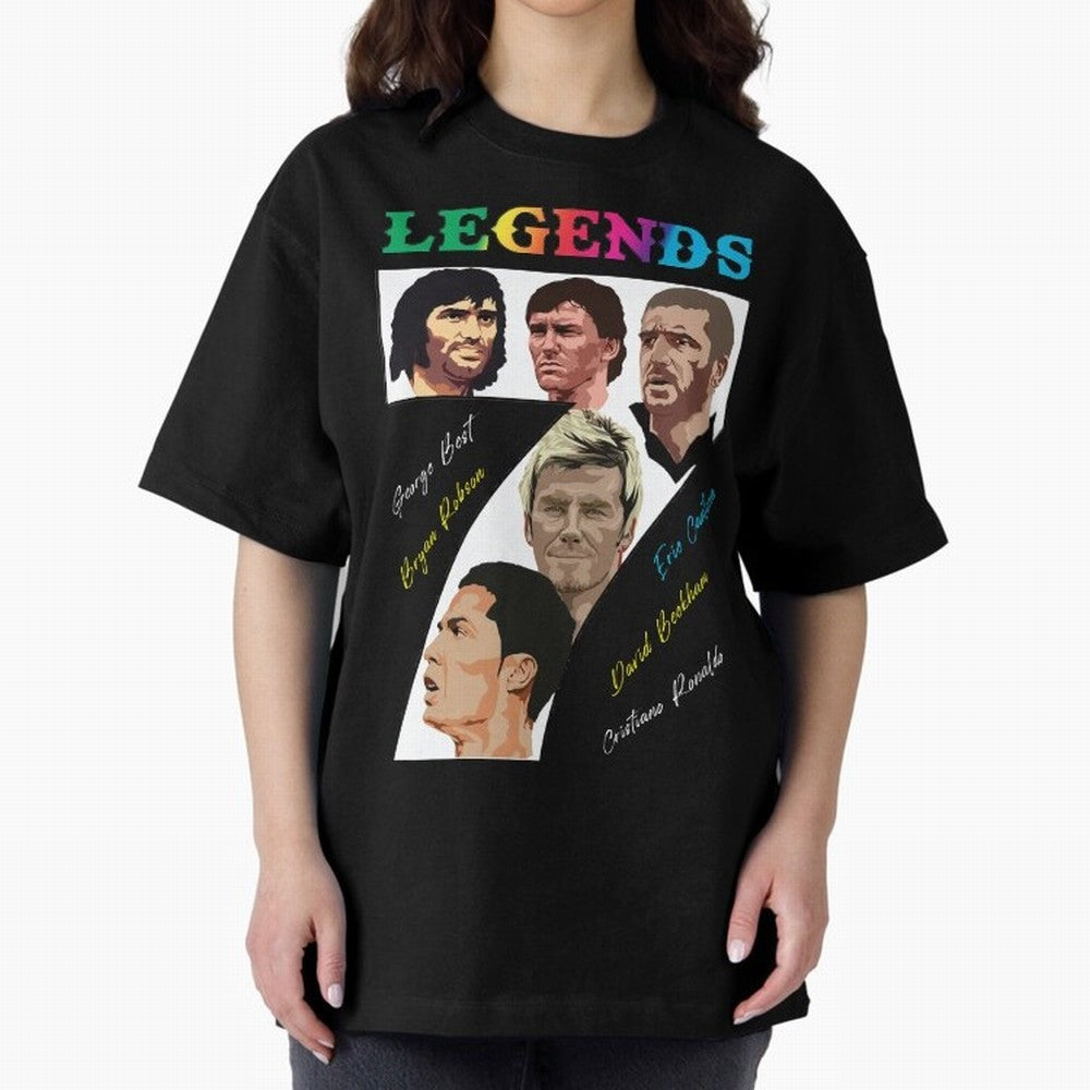 LEGENDS OF FOOTBALL Oversized T-Shirt Celebrate Fan Culture around FIFA World Cup 2026 USA Canada Mexico Connected to Mbappe and Neymar, Argentina and Brazil Energy, Classic Soccer Heritage, Championship Pressure, Fan Loyalty and International