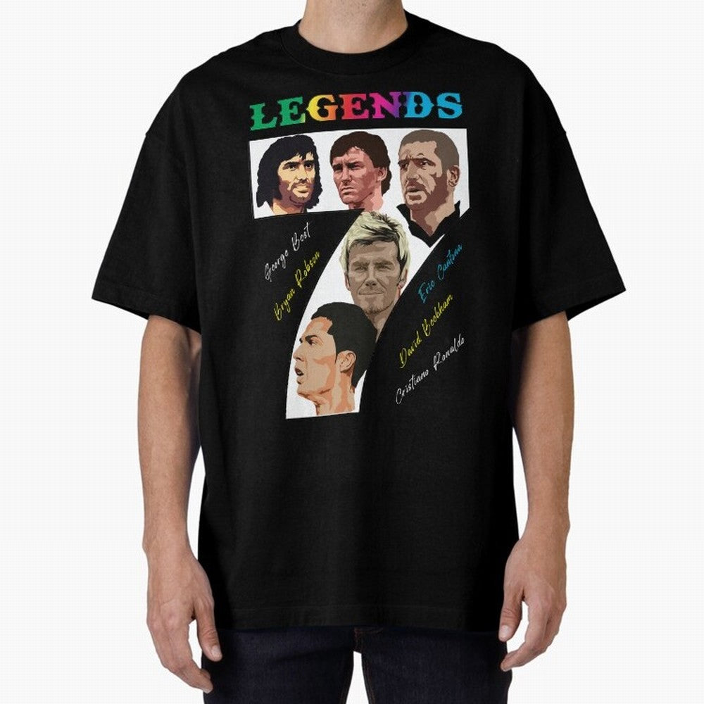LEGENDS OF FOOTBALL Oversized T-Shirt Celebrate Fan Culture around FIFA World Cup 2026 USA Canada Mexico Connected to Mbappe and Neymar, Argentina and Brazil Energy, Classic Soccer Heritage, Championship Pressure, Fan Loyalty and International