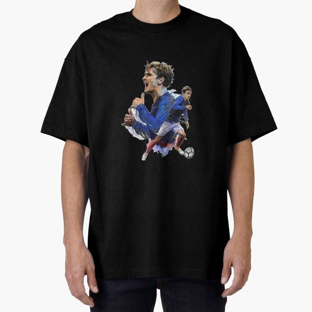 Griezmann Oversized T-Shirt Show Your Love for Global Football Passion for FIFA World Cup 2026 Group Stage, Inspired by CR7, Portugal, Spain and Germany, Fan Favorite Moments, National Team Passion, Big Match Drama and Soccer History; Ideal for