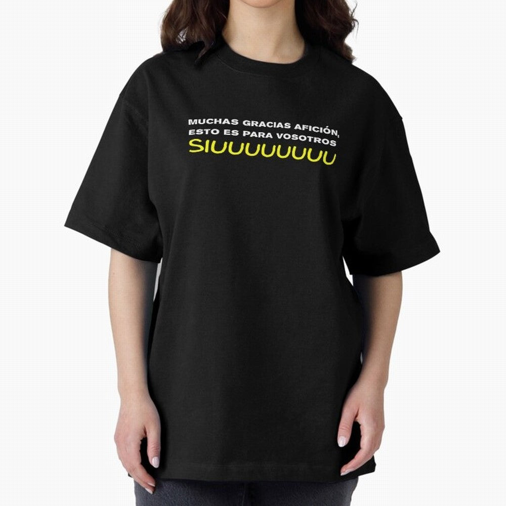 Muchas gracias afici¨®n, esto es para vosotros Siuuu Oversized T-Shirt Spotlight FIFA World Cup 2026 Group Stage for Fans of Messi, Neymar and Mbappe and England, Bringing Tournament Hype, Historic Matchups, Family Viewing Parties and Global Sports