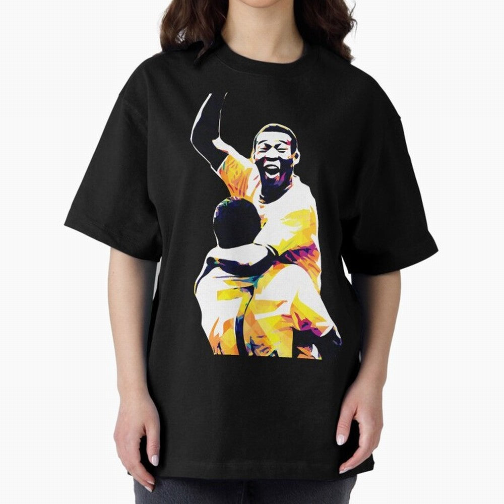 Pele Pop Art Oversized T-Shirt Bring Champion Energy into FIFA World Cup 2026 Group Stage Centered on Haaland, England Energy, Champion Mindset, Group Stage Buzz, Knockout Tension and Passionate Fan Culture; Perfect for Fans, Collectors, Family