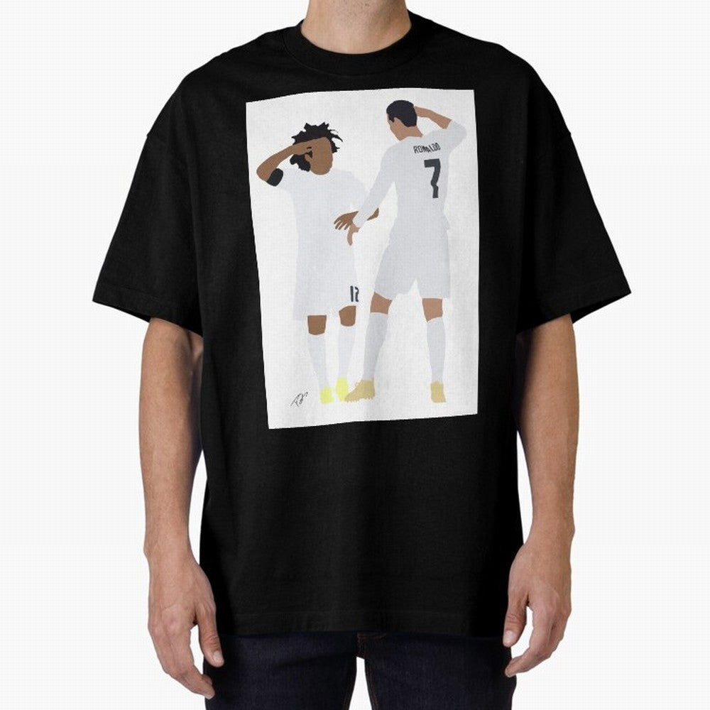 Ronaldo & Marcelo Oversized T-Shirt Honor the Football Icons of FIFA World Cup 2026 for Fans of Messi and Portugal, Bringing Fan Favorite Moments, National Team Passion, Big Match Drama and Soccer History; Ideal for Football Dads, Football Moms,