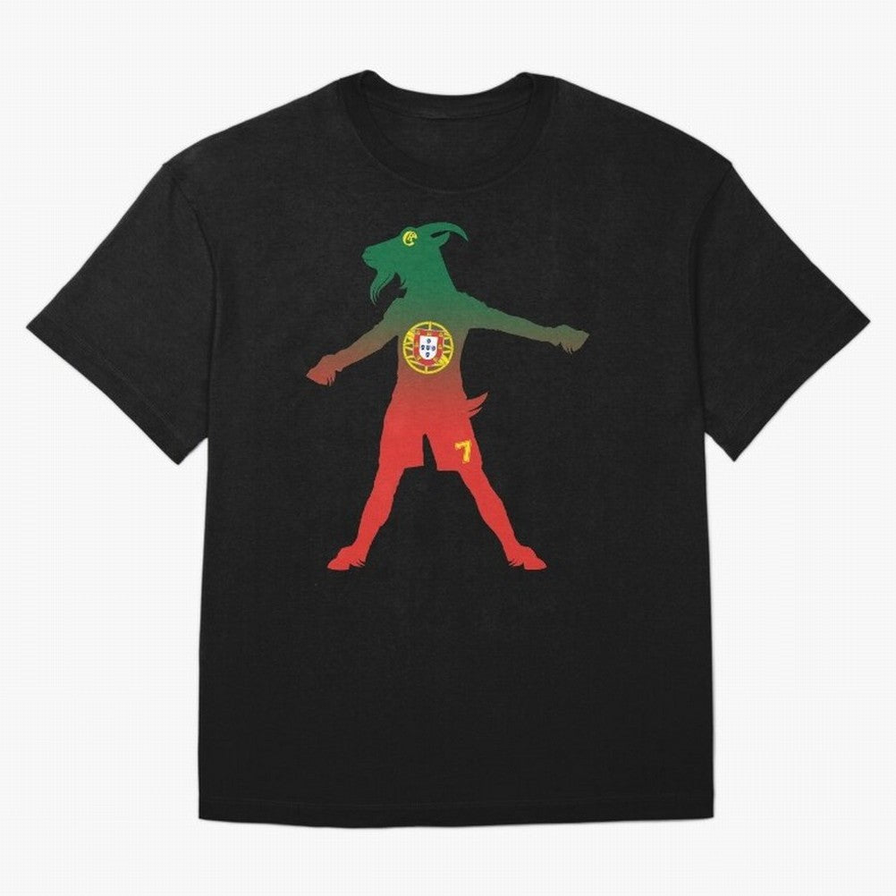 Cristiano Ronaldo GOAT Oversized T-Shirt Celebrate Global Passion for Global Football Passion for FIFA World Cup 2026 USA Canada Mexico, Highlighting Haaland and Mbappe, France, Global Supporter Spirit, Legendary Goals, National Colors and