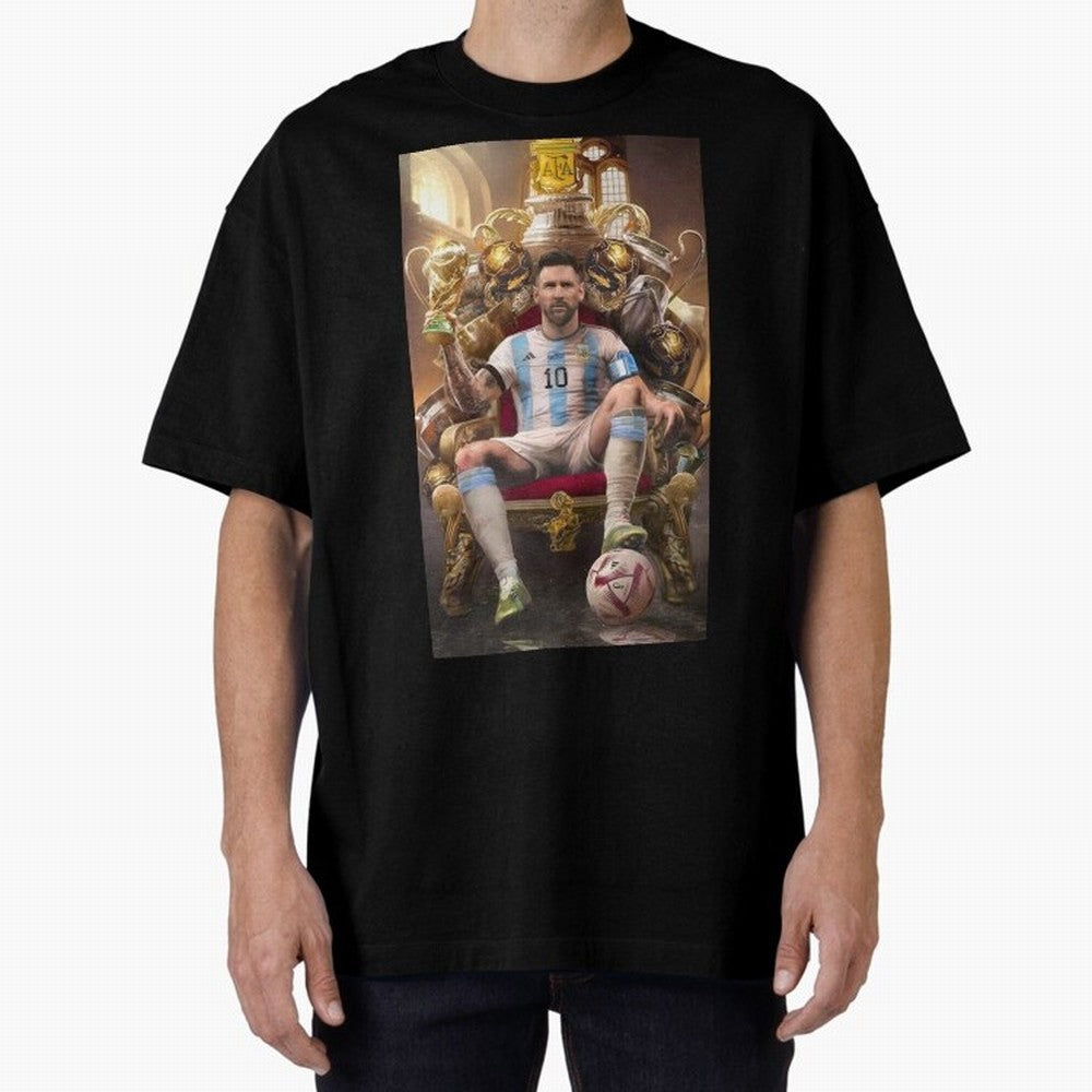 Lionel Messi Oversized T-Shirt Elevate Match Day Hype around FIFA World Cup 2026 Group Stage, Neymar, Argentina, Soccer Culture, Superstar Moments, National Team Dreams and Competitive Fire; Perfect for People Who Love Argentina, Brazil, France,